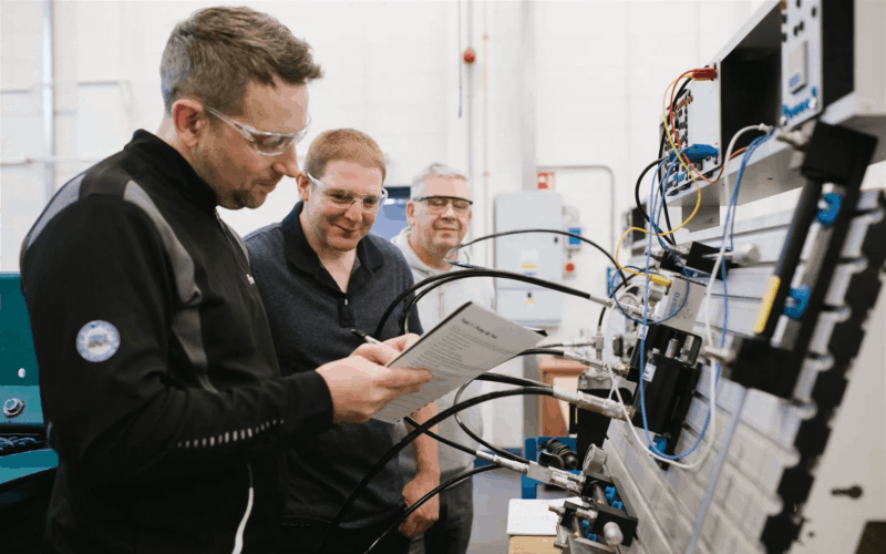 Students working on electrical circuits at South West College