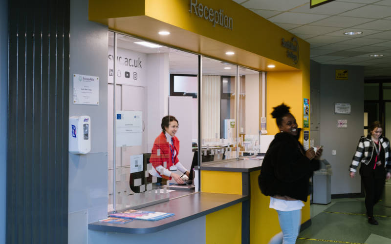 South West College campus reception area