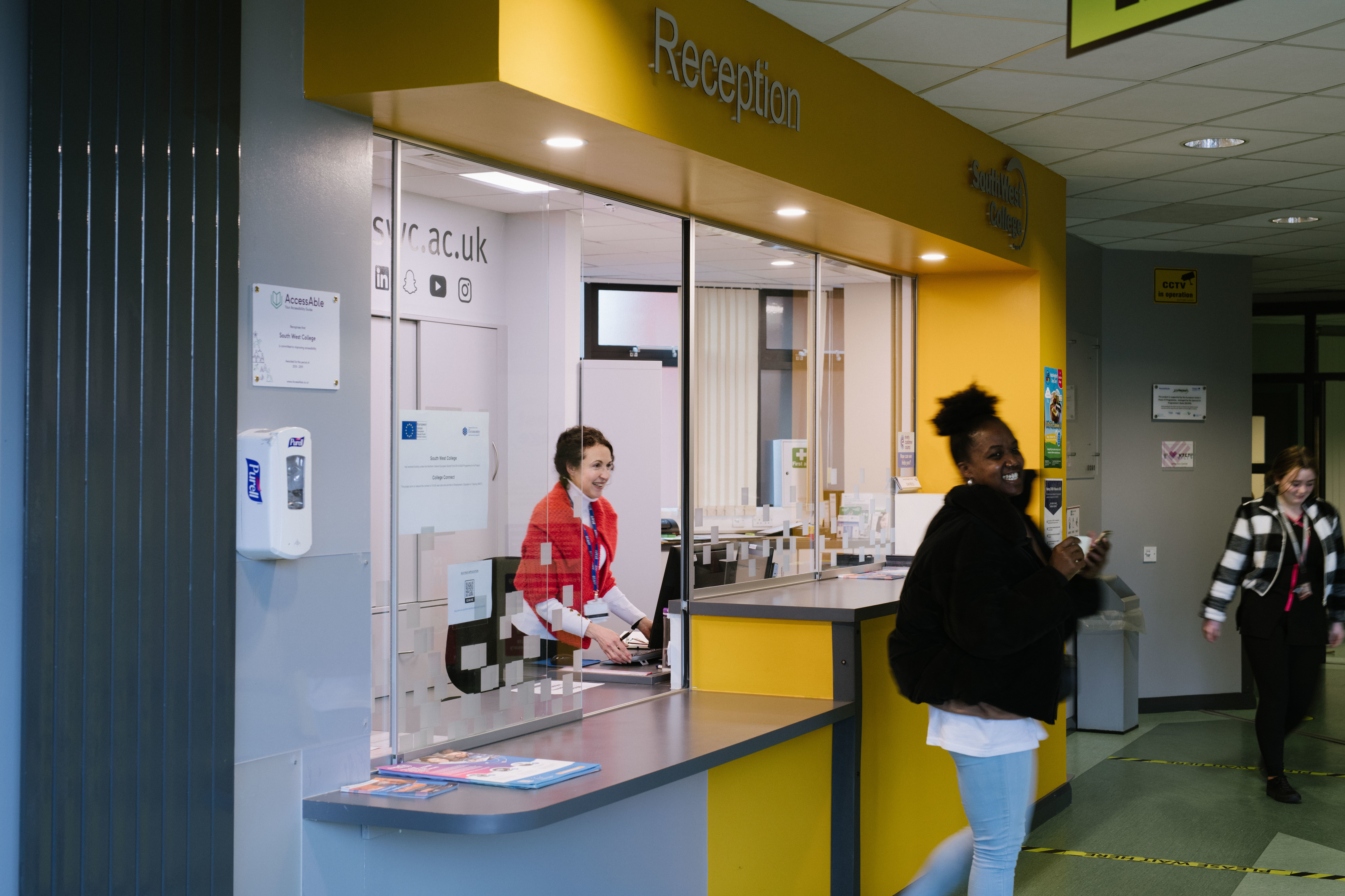 South West College campus reception area